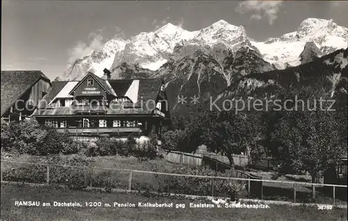 Ramsau Dachstein Steiermark Pension Kielhuberhof gegen Eselstein und Scheichenspitze Kat. Ramsau am Dachstein