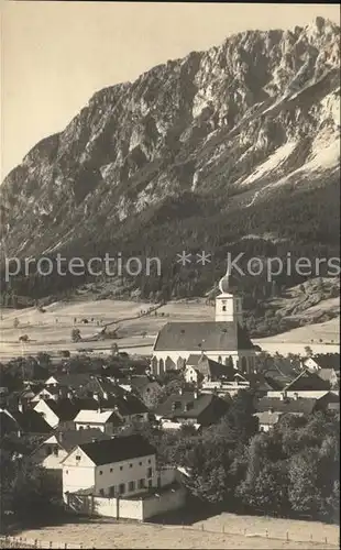 Admont Steiermark Ortsansicht mit Kirche und Alpen Kat. Admont