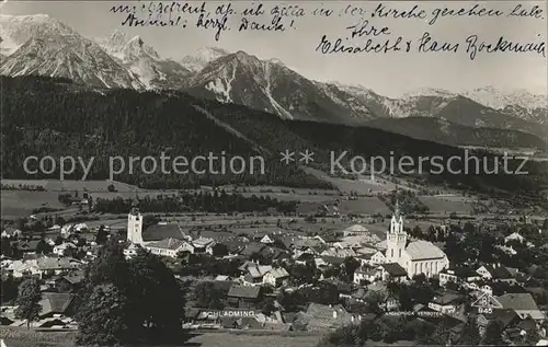 Schladming Obersteiermark Panorama mit Dachsteingebirge Kat. Schladming