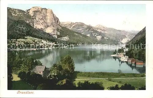 Grundlsee Steiermark Blick ueber den See Steirisches Salzkammergut Kat. Grundlsee