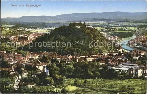 Graz Steiermark Panorama Blick vom Rainerkogel Schlossberg Mur Kat. Graz
