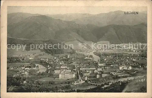 Leoben Gesamtansicht Murtal mit Alpenpanorama Kat. Leoben