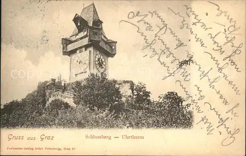 Graz Steiermark Uhrturm auf dem Schlossberg Kat. Graz