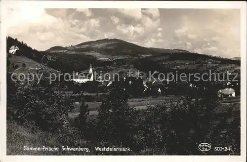 Schwanberg Panorama Sommerfrische Kat. Schwanberg