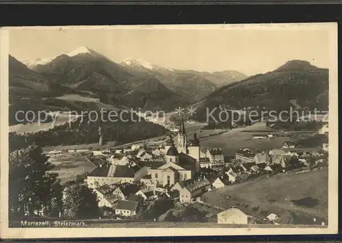 Mariazell Steiermark Gesamtansicht Basilika Alpenpanorama Kat. Mariazell