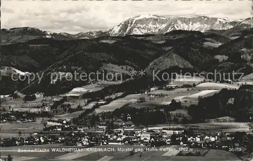 Krieglach Steiermark Gesamtansicht Waldheimat Muerztal mit Alpenpanorama Sommerfrische Kat. Krieglach