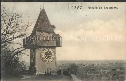 Graz Steiermark Schlossberg mit Uhrturm Kat. Graz