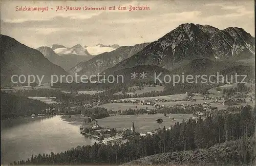 Altaussee Panorama mit Dachstein Salzkammergut Kat. Altaussee