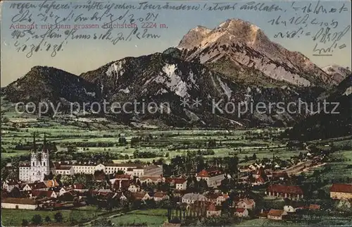 Admont Steiermark Gesamtansicht mit dem grossen Buchstein Ennstaler Alpen Kat. Admont