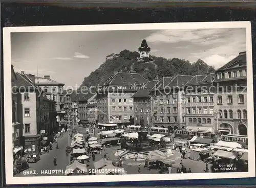 Graz Steiermark Hauptplatz Denkmal Markt Schlossberg Uhrturm Kat. Graz