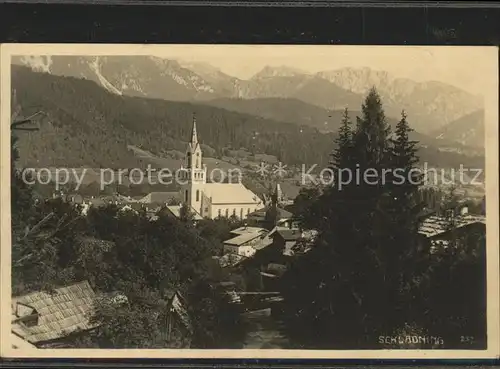 Schladming Obersteiermark Ortsansicht mit Kirche Alpenpanorama Kat. Schladming