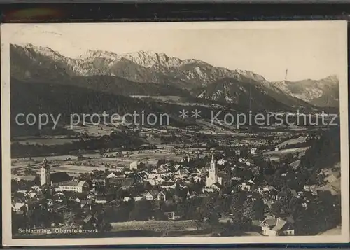 Schladming Obersteiermark Gesamtansicht mit Alpenpanorama Kat. Schladming