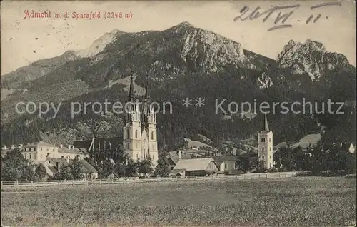 Admont Steiermark Ortsansicht mit Stift Kirche Sparafeld Ennstaler Alpen Kat. Admont