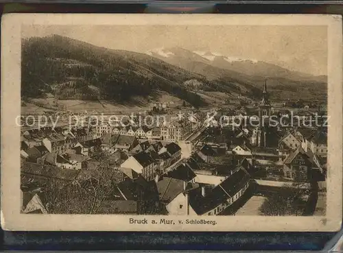 Bruck Mur Steiermark Blick vom Schlossberg Zensur Stempel Kat. Bruck an der Mur