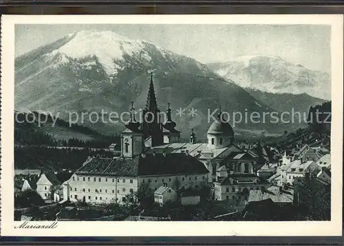 Mariazell Steiermark Basilika mit Alpenpanorama Kat. Mariazell