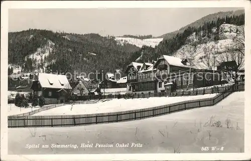 Spital Semmering Steiermark Hotel Pension Onkel Fritz Kat. Spital am Semmering