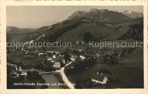 Kapellen Steiermark Ortsansicht mit Kirche Alpenpanorama Kat. Kapellen