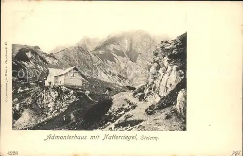 Admont Steiermark Admonterhaus mit Natterriegel Berghuette Haller Mauern Kat. Admont