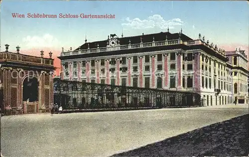 Wien Schloss Schoenbrunn Gartenansicht Kat. Wien