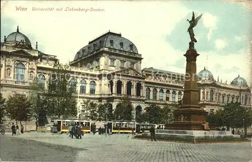 Wien Universitaet mit Liebenberg Denkmal Kat. Wien
