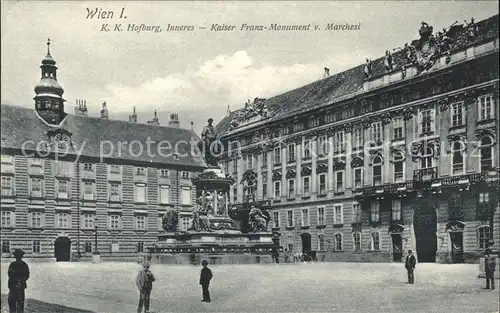 Wien Hofburg Inneres Kaiser Franz Monument Kat. Wien