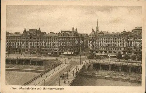 Wien Marienbruecke mit Rotenturmstrasse Kat. Wien