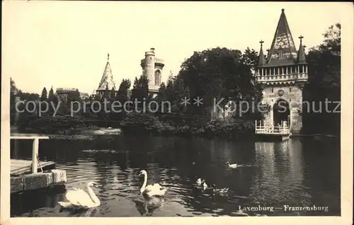 Laxenburg Franzensburg Schwanenteich Kat. Laxenburg