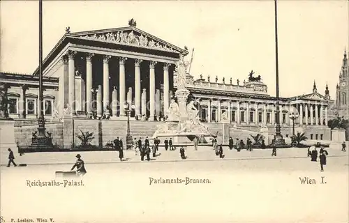 Wien Reichsrath Palast Parlamentsbrunnen Kat. Wien