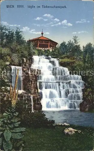 Wien Idylle im Tuerkenschanzpark Wasserfall Kat. Wien