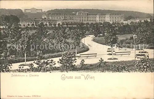 Wien Schoenbrunn und Gloriette Kat. Wien