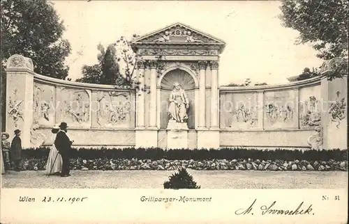 Wien Grillparzer Monument Kat. Wien