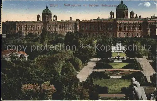 Wien Volksgarten mit Museen Kat. Wien