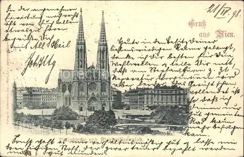 Wien Votivkirche und Maximilianplatz Kat. Wien