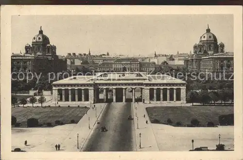 Wien Heldendenkmal mit Staatsmuseum und Messepalast Kat. Wien