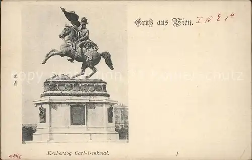 Wien Erzherzog Carl Denkmal Kat. Wien