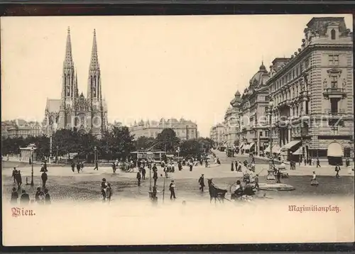 Wien Maximilianplatz mit Votivkirche Kat. Wien