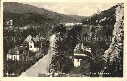 Baden Wien Ruine Rauhenstein Helenental Kat. Baden