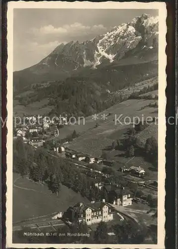 Muehlbach Hochkoenig Panorama Kat. Muehlbach am Hochkoenig