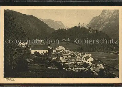 Werfen Salzburg Panorama mit Festung Hohenwerfen Kat. Werfen