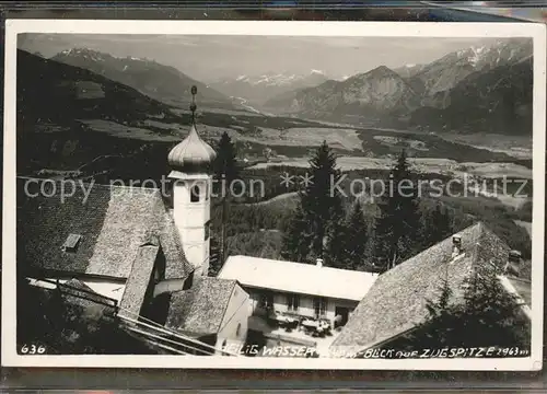 Igls Tirol Heiligwasser mit Zugspitzblick Kat. Innsbruck