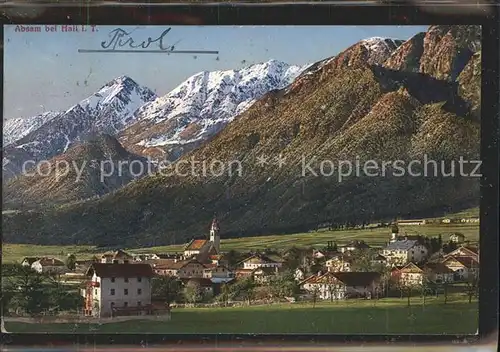 Absam Ortsblick mit Alpen Kat. Absam