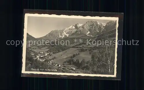 Muehlbach Hochkoenig Panorama Kat. Muehlbach am Hochkoenig