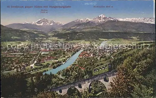 Innsbruck Panorama mit Hungerburgbahn Kat. Innsbruck