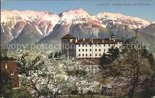 Innsbruck Schloss Amras mit Nordkette Kat. Innsbruck