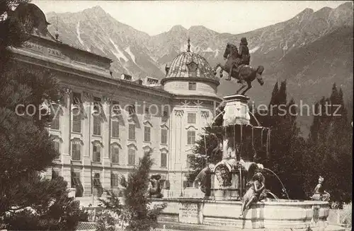 Innsbruck leopoldsbrunnen mit Hofkirche Kat. Innsbruck