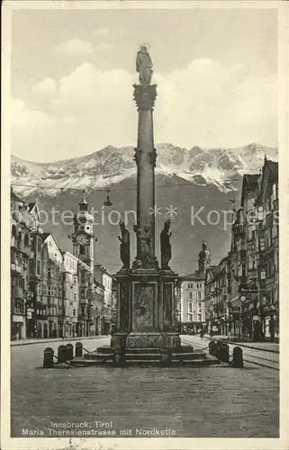 Innsbruck Maria Theresienstrasse Saeule Nordkette Kat. Innsbruck