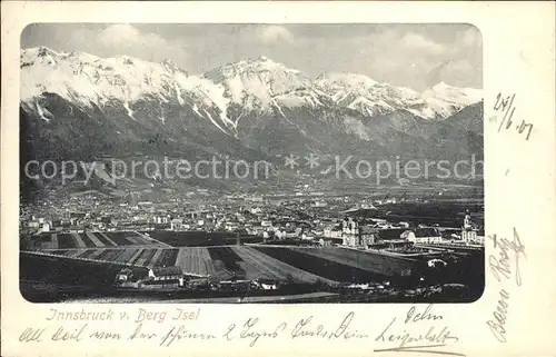 Innsbruck Panorama von Berg Isel Kat. Innsbruck