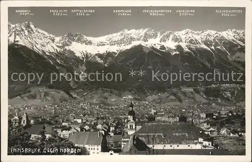 Innsbruck Panorama gegen Norden Kat. Innsbruck