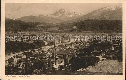 Innsbruck Panorama nach Sueden Kat. Innsbruck