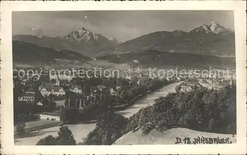 Innsbruck Panorama mit Inn Kat. Innsbruck